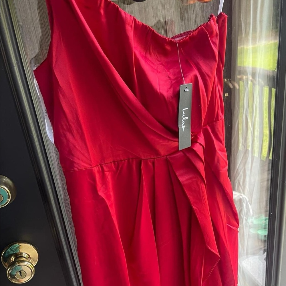 lulus red midi dress